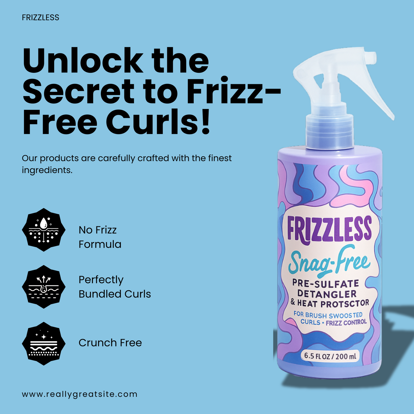 Frizzless Anti-Frizz Curl Styling Set