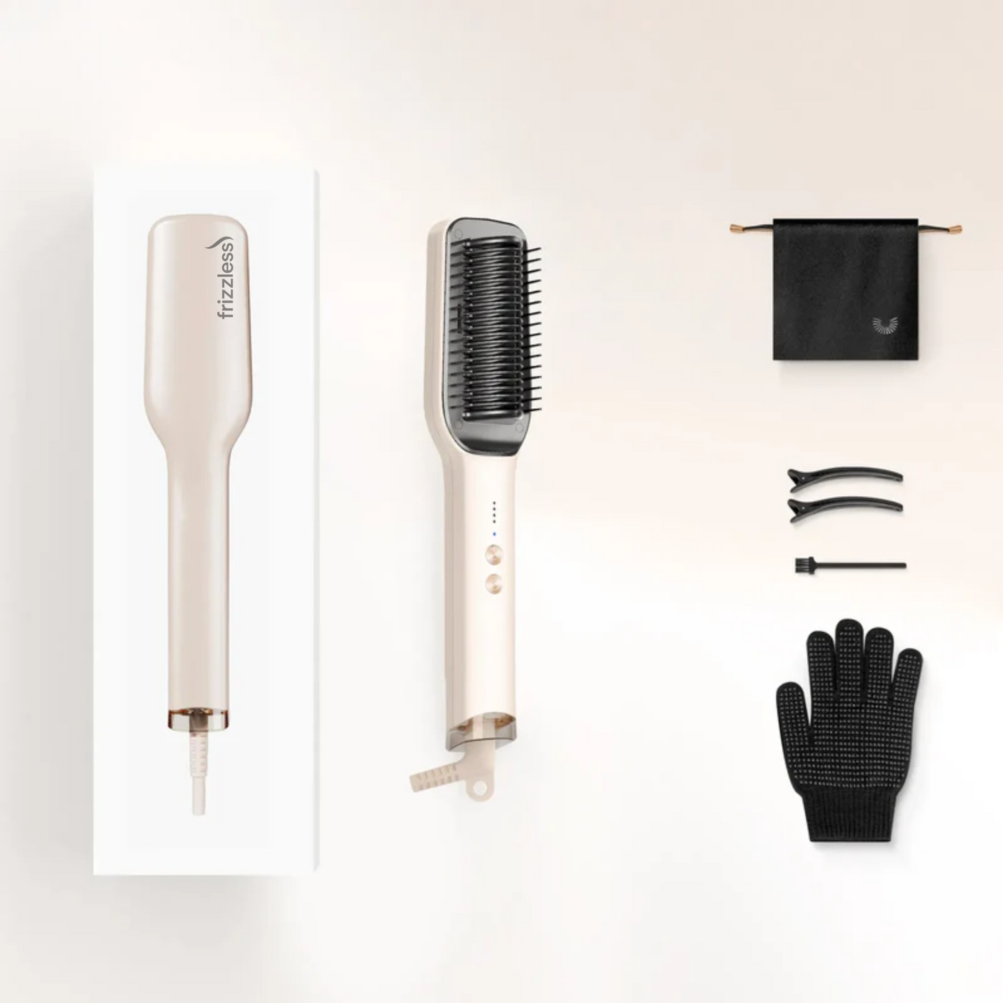 Frizzless 2-in-1 Ionic Hair Straightener Brush