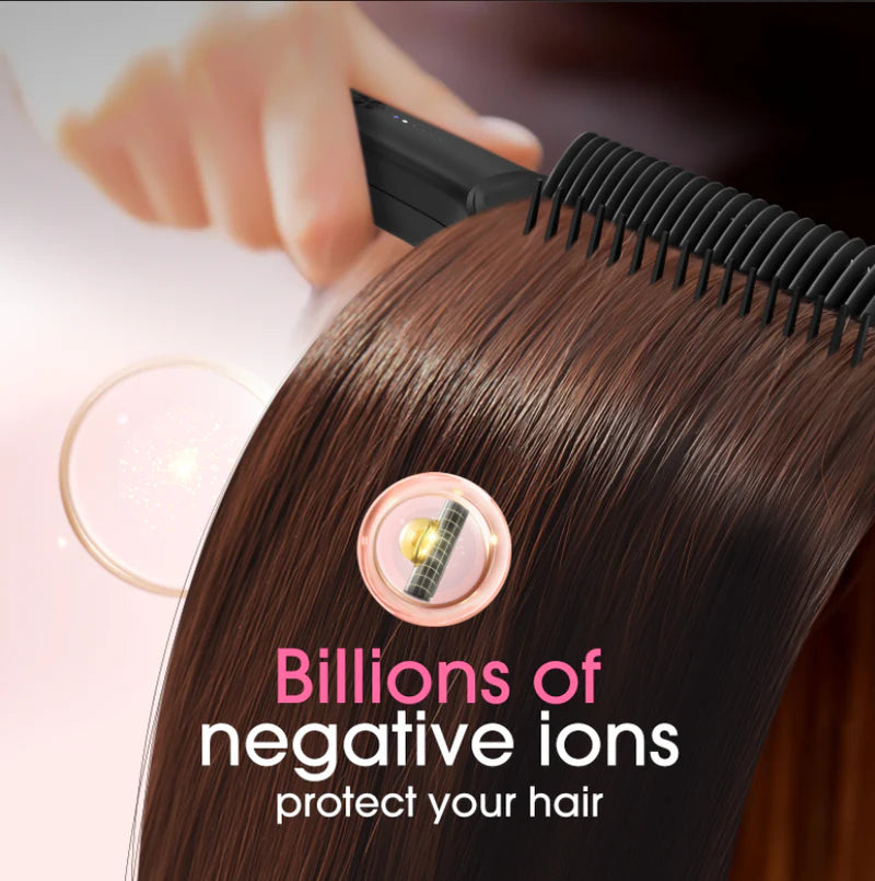 Frizzless 2-in-1 Ionic Hair Straightener Brush